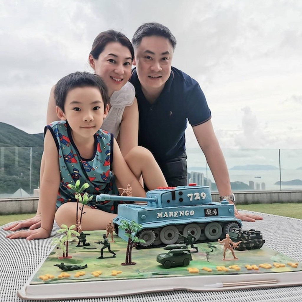 陳伶俐為第二任富豪老公劉頌銘誕下一子。
