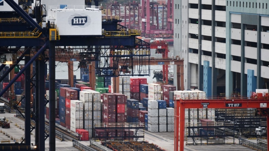 本港7月進出口貨值按年分別升16.5%及14.3% 。資料圖片 本港7月進出口貨值按年分別升16.5%及14.3% 。資料圖片