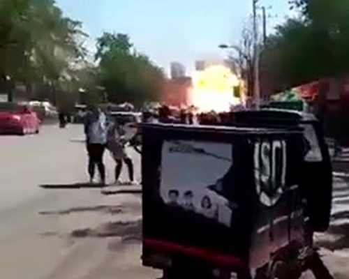 江蘇幼兒園爆炸。影片截圖