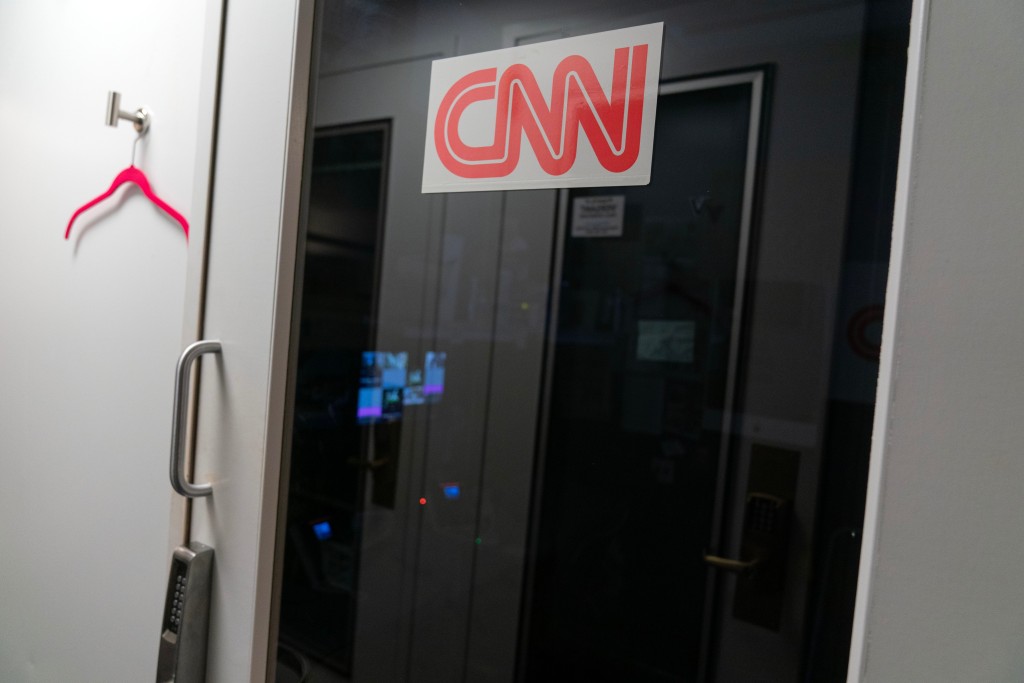 CNN位於白宮的辦公室空無一人。 美聯社 CNN位於白宮的辦公室空無一人。 美聯社