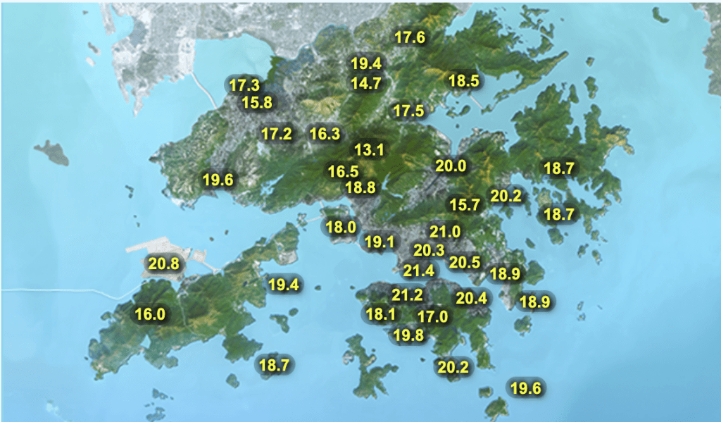 分區氣溫 分區氣溫