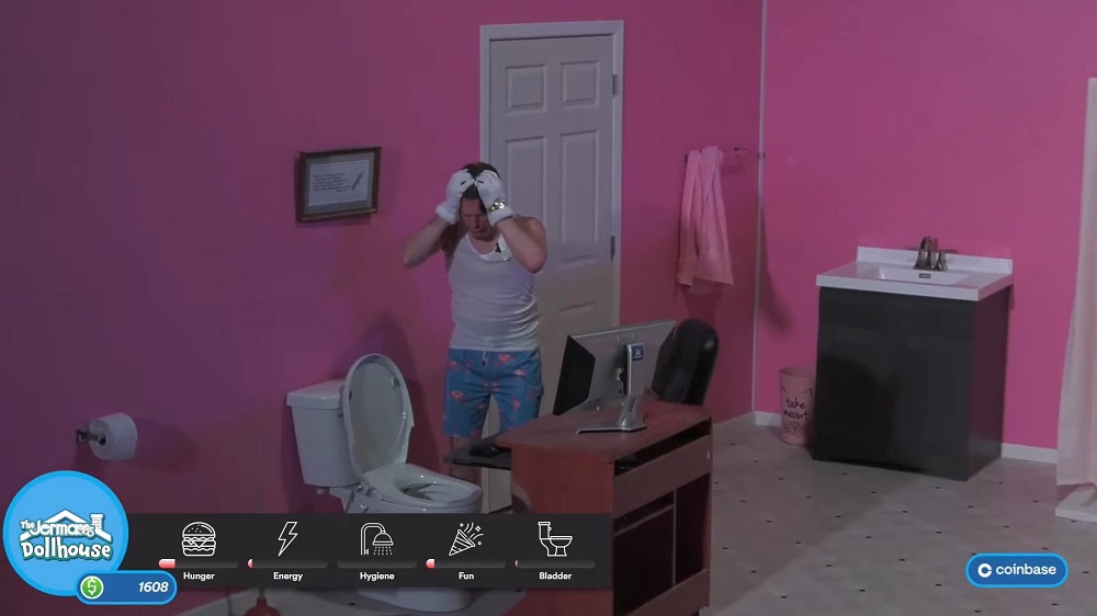 Jerma被觀眾戲弄而感沮喪。網上圖片