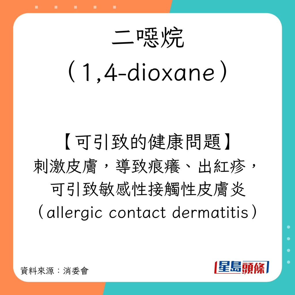 二惡烷（1,4-dioxane）可引發的健康問題