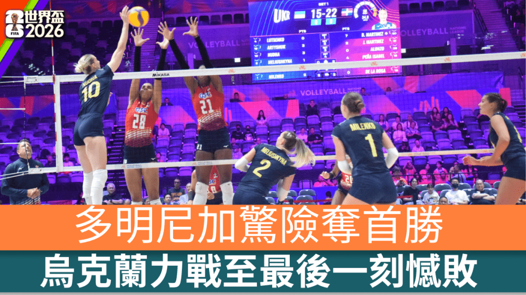 多明尼加驚險奪首勝，烏克蘭力戰至最後一刻憾敗。