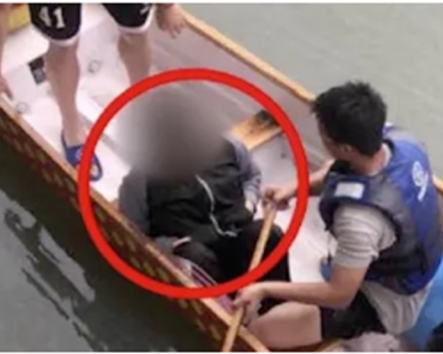 少女獲龍舟隊救起。網圖