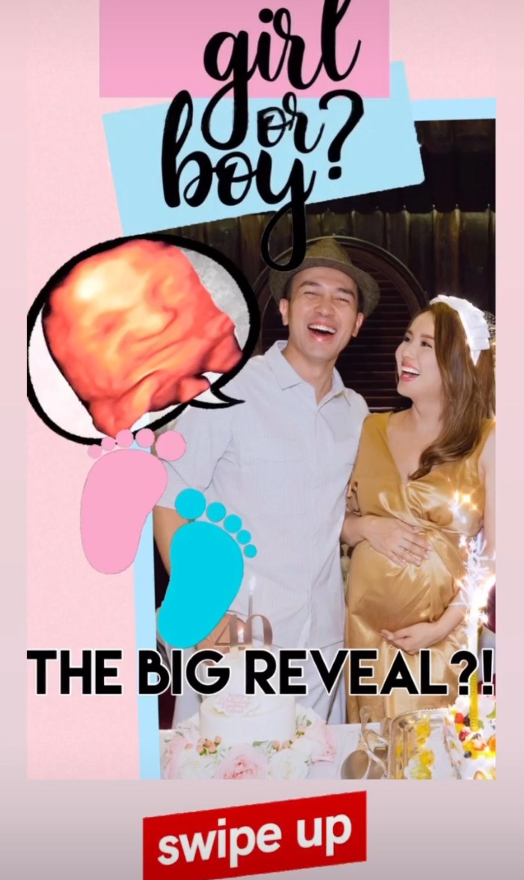 兩公婆仲未公開生仔定生女。