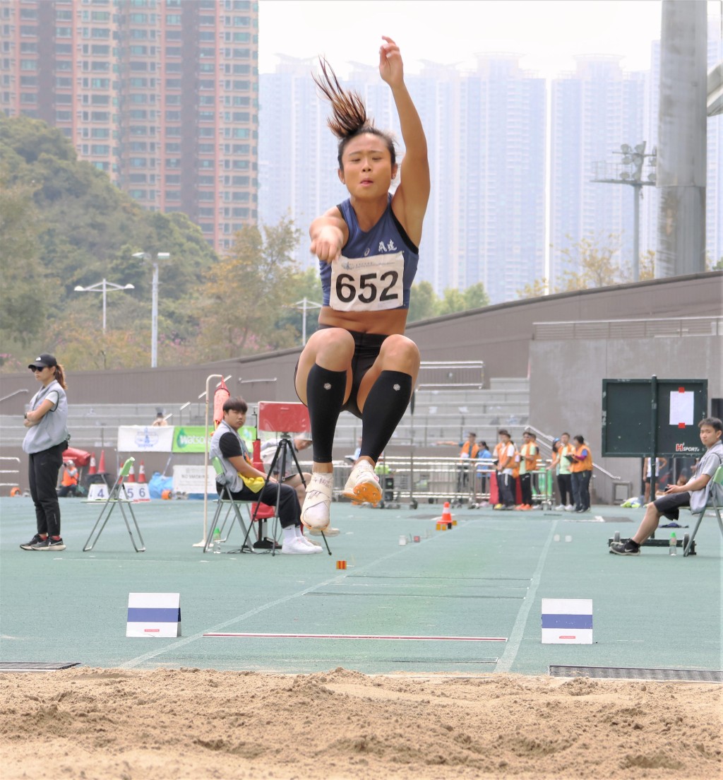 俞雅欣以6米19奪女子跳遠冠軍。陸永鴻攝