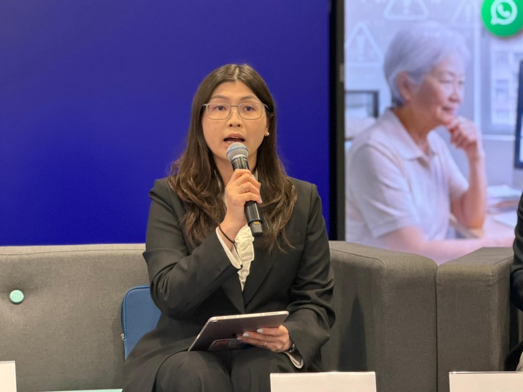 商業罪案調查科警司李蔚詩講述騙案趨勢。曾志恒攝 商業罪案調查科警司李蔚詩講述騙案趨勢。曾志恒攝