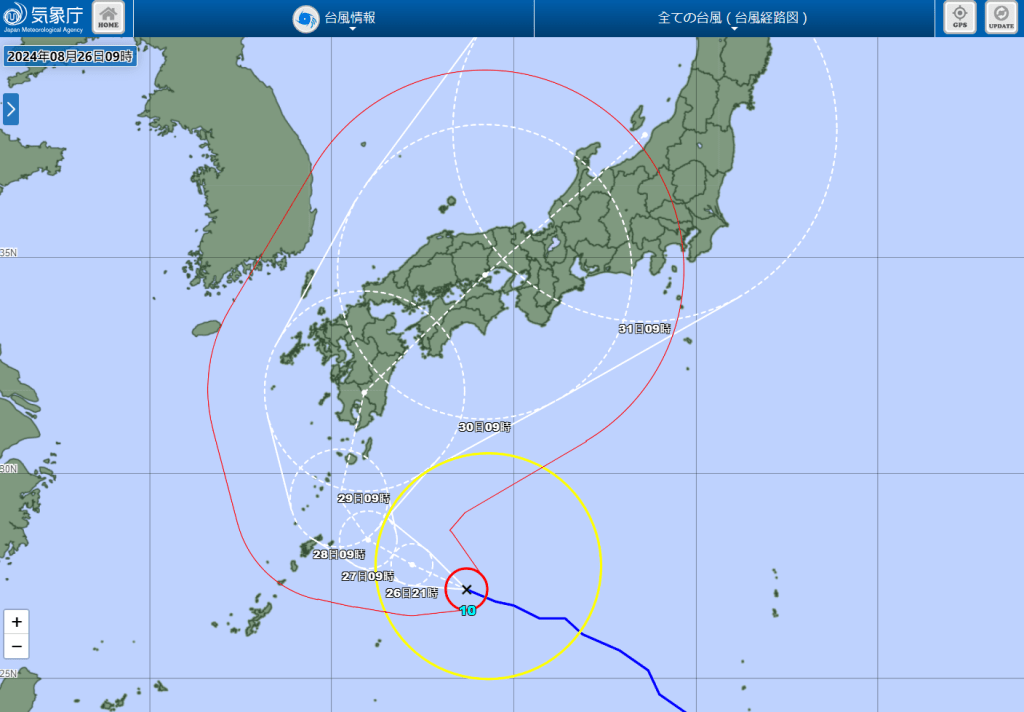 日本气象厅预测3天横断日本。日本气象厅