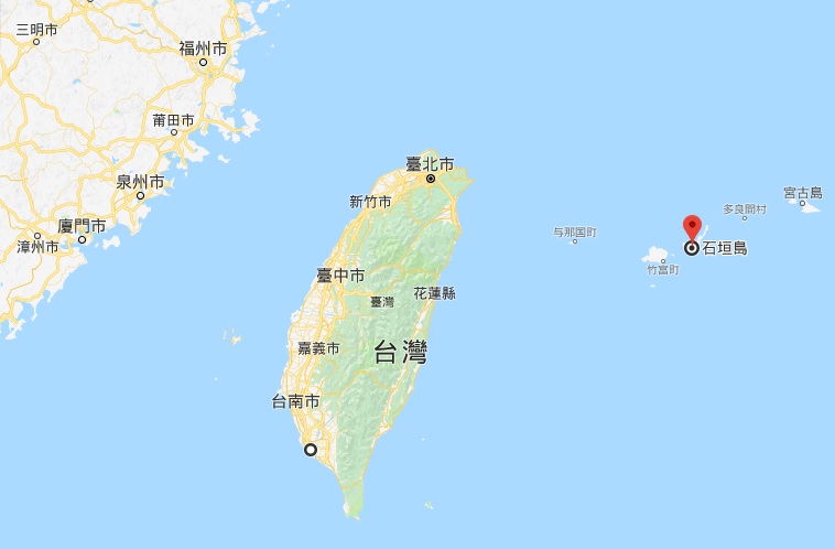 石垣島距台灣僅270公里。