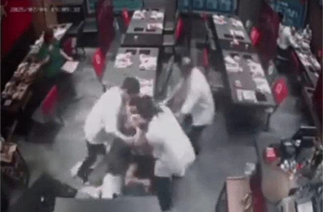 CCTV鏡頭拍下全過程。受訪者提供 CCTV鏡頭拍下全過程。受訪者提供