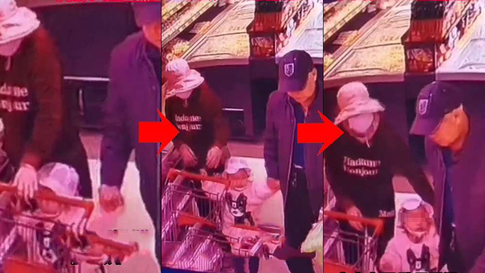 7旬老人超市伸手牽走2歲女孩，幸母親迅速反應過來奪回。