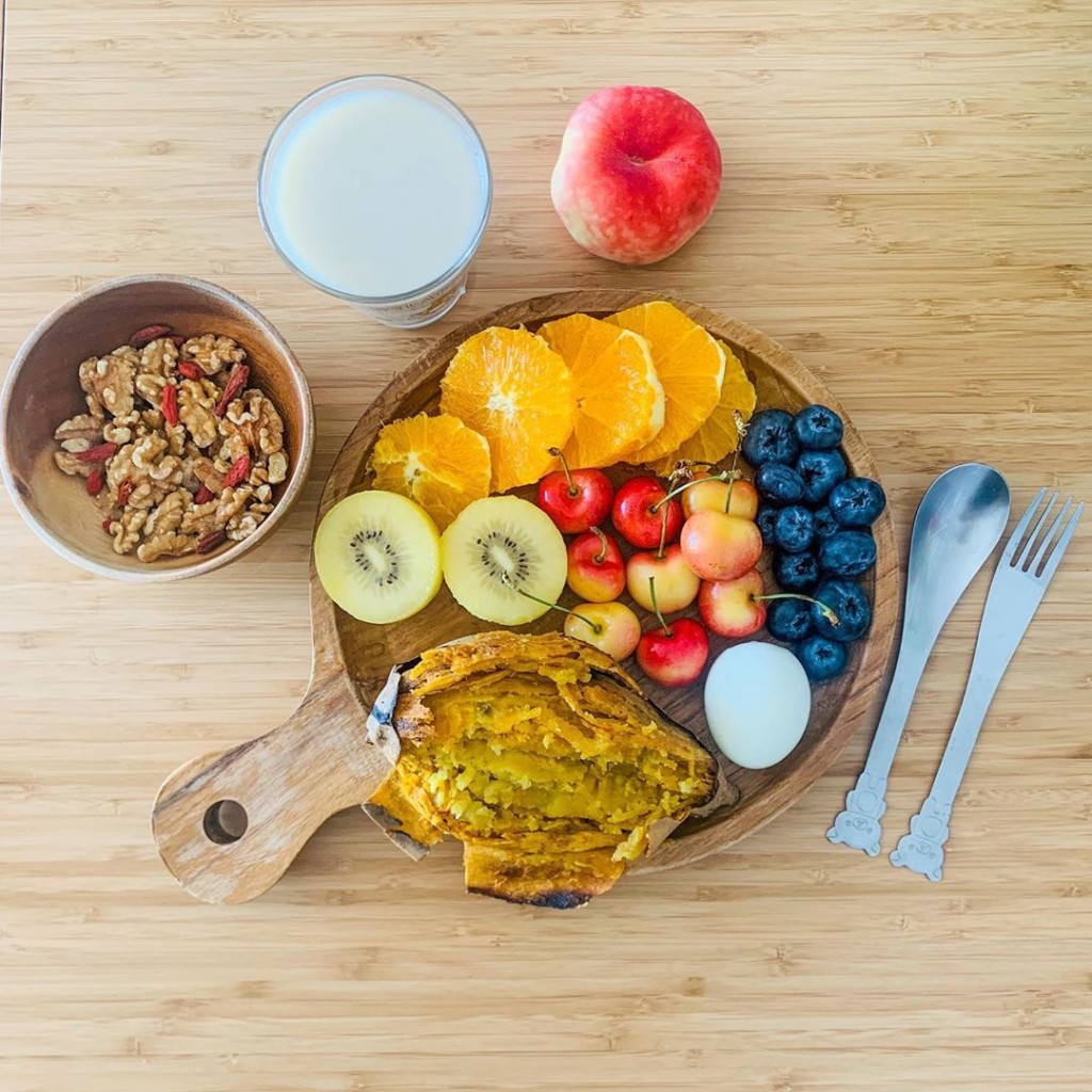 Elva平時早餐以生果為主,加上靚靚擺盤,見到都開心。