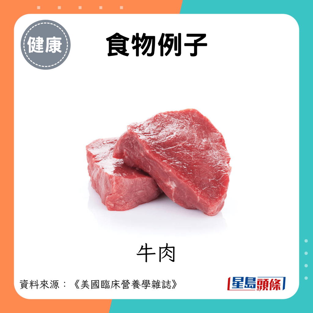 动物性蛋白质例子：牛肉