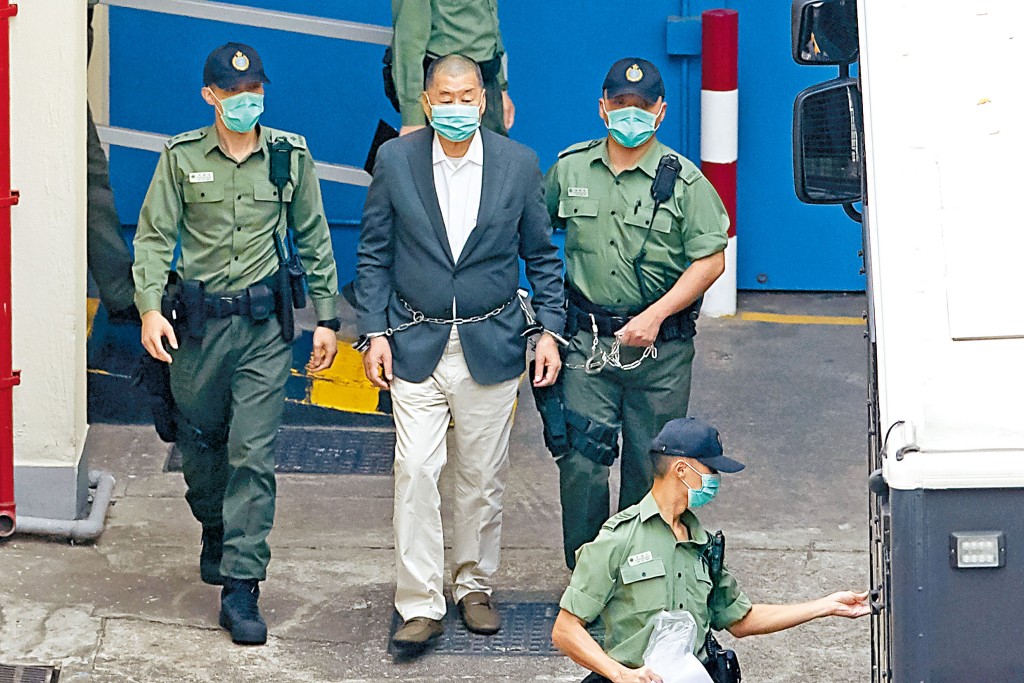 壹傳媒創辦人黎智英，涉違國安法等案還柙。