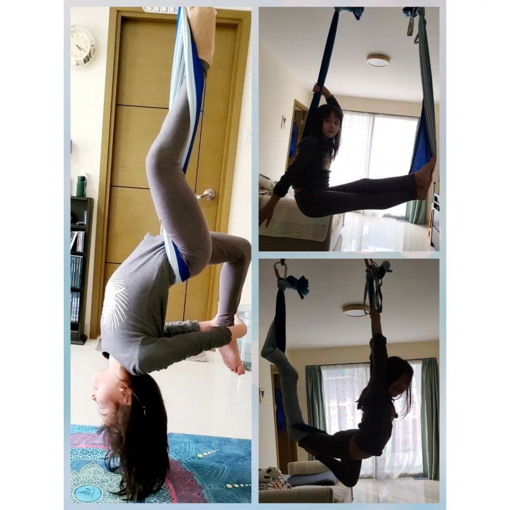 小小年紀的晴晴Alexandra，多才多藝，懂空中瑜伽、拉丁舞及彈琴。（圖片來源：IG@dellapietraalexandra）