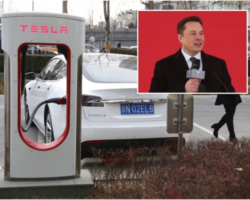 電動車商Tesla首席執行官馬斯克指對中國未來感樂觀。AP/網上圖片