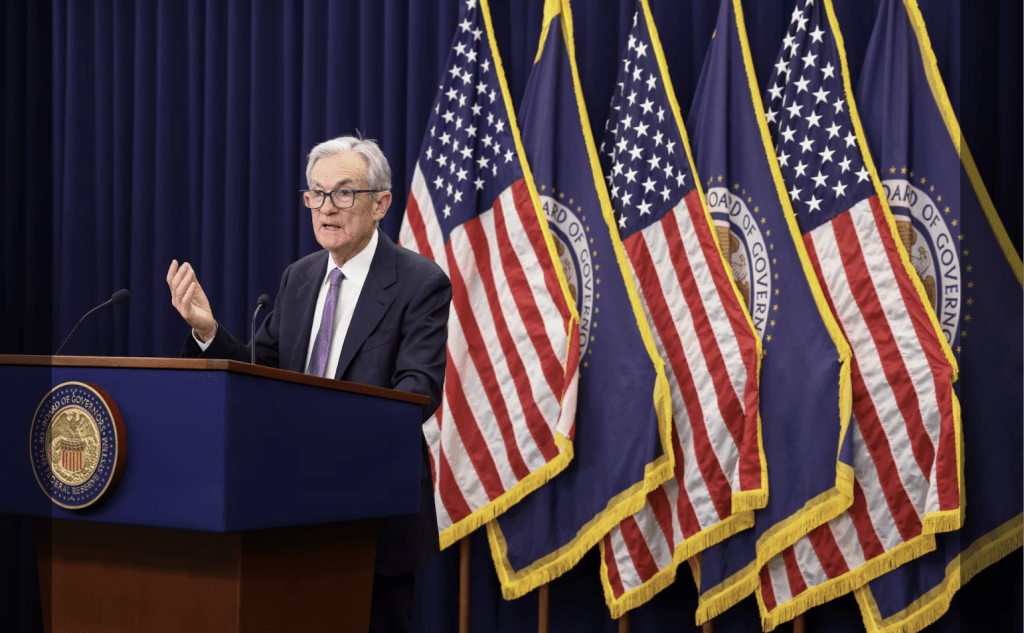 鮑威爾表示,減息主要出於「風險管理」考量。路透社 鮑威爾表示,減息主要出於「風險管理」考量。路透社