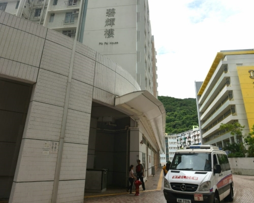 石排灣邨碧輝樓。 楊偉亨攝