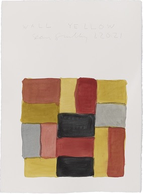 Sean Scully, Wall Yellow 1.20.21, 2021, watercolou…pencil on paper, 76.2 x 57.8 cm. (30 x 22 in.)