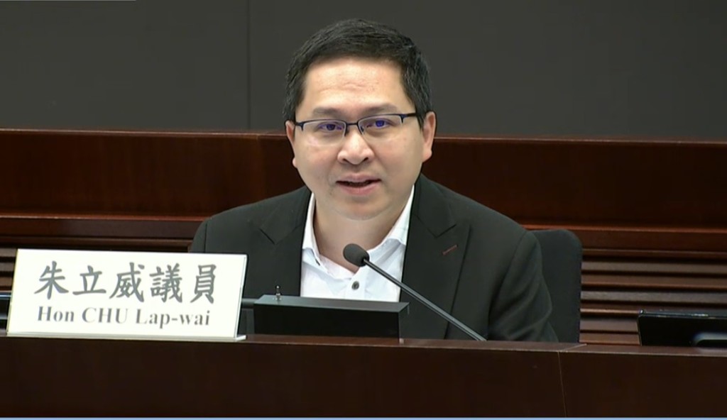 選委會界別議員朱立威。網上截圖