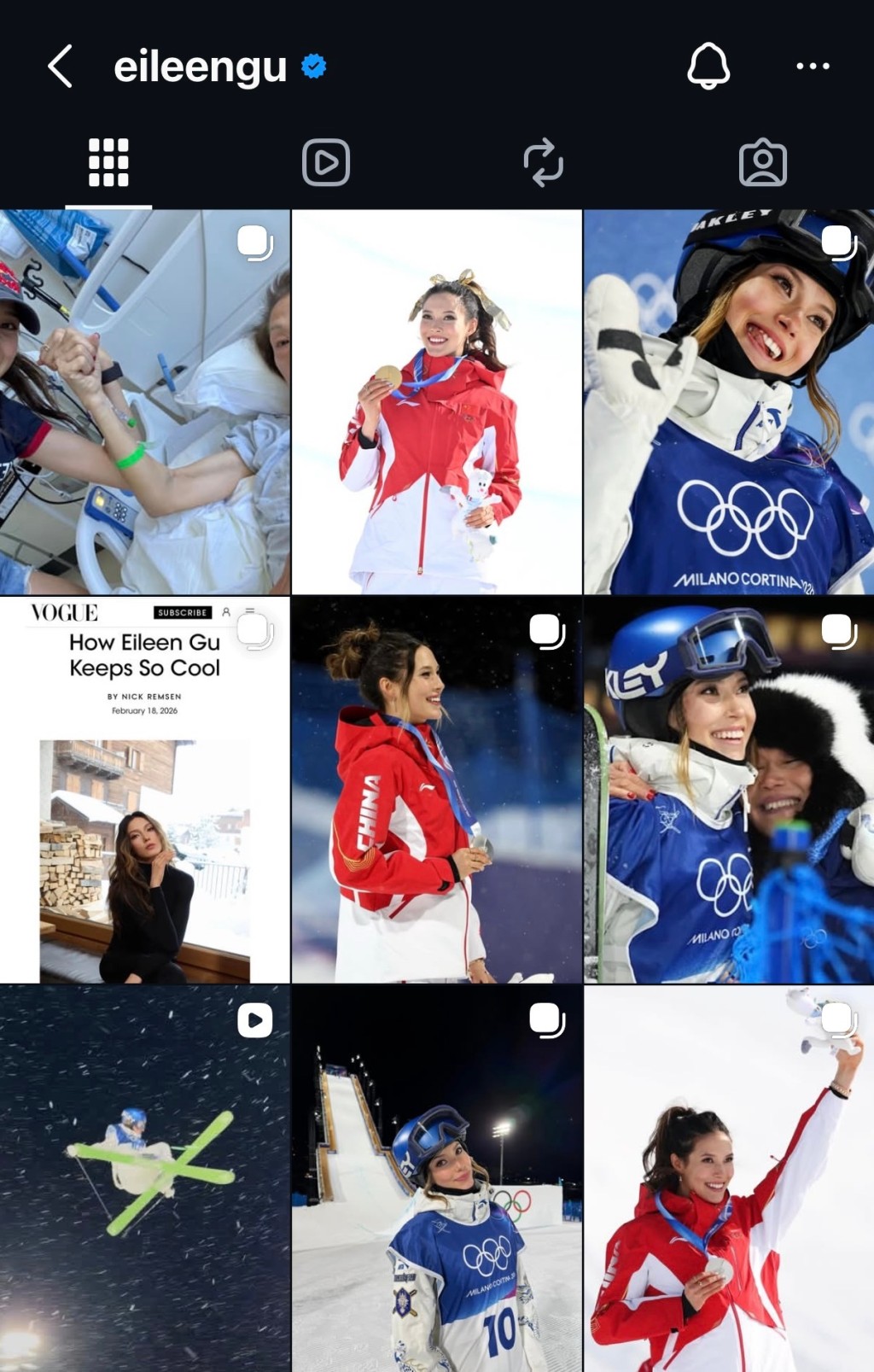 谷愛凌在社群平台悼念剛去世的外婆馮國珍。