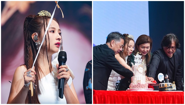 谷婭溦昨晚在新蒲崗為《Voice of Vivian 谷婭溦「溦溦」道來流行歌會》作演出,更宣布加盟新唱片公司無限傳奇娛樂文化。