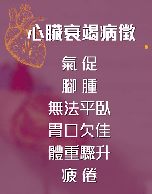 感覺到以上徵狀，應及早找醫生作詳細檢查。