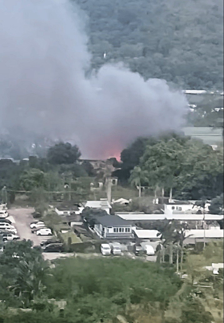 濃煙席捲半空。 網圖