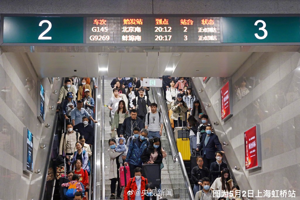 上月底曾創單日旅客發送人數及旅客列車開行列數歷史新高。
