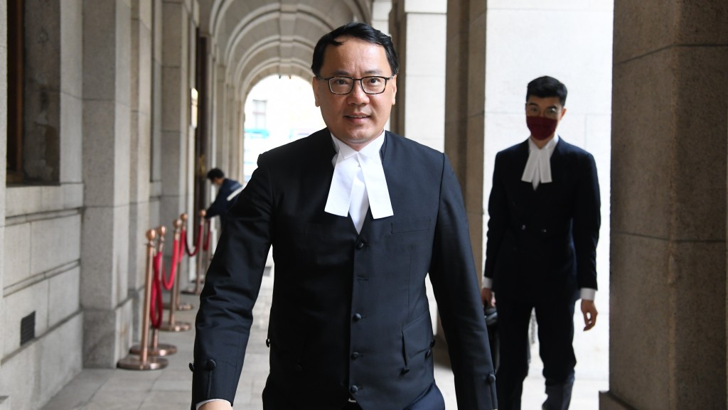 律政司代表資深大律師譚耀豪。何健勇攝