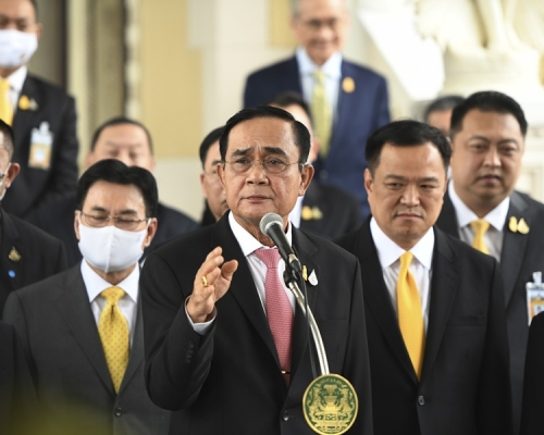 首相巴育拒辭職。AP