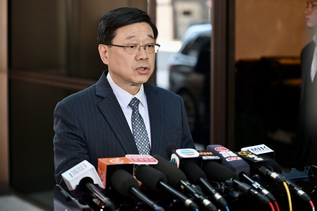 特首李家超回應裁決。劉駿軒攝 特首李家超回應裁決。劉駿軒攝