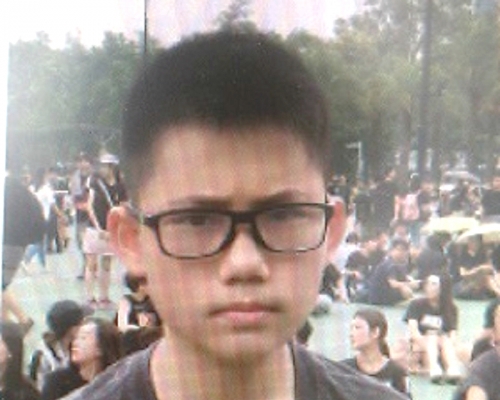 紅磡12歲男童梁宙朗離家失蹤。警方提供圖片