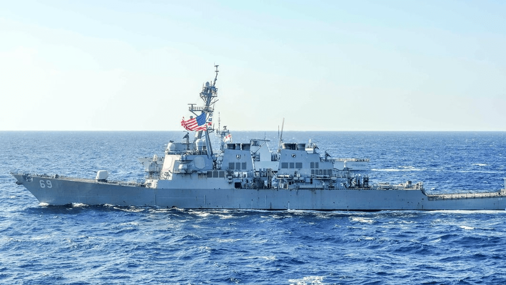 美军舰米利厄斯号4月16日通过台湾海峡，为解放军日前在台湾周遭举行大规模联合军演后首次。美国海军