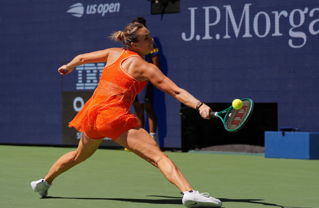  莎芭蘭卡將她美網連勝紀錄推進至18場。REUTERS