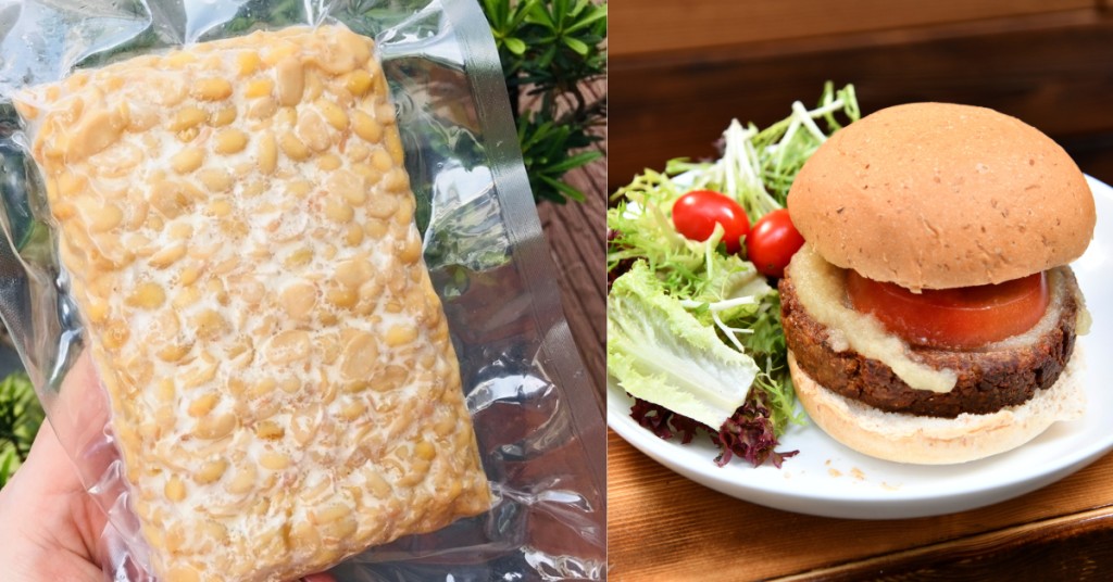 天贝可制成素汉堡。