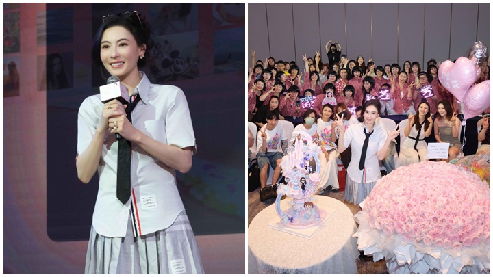 張柏芝生日會重現白色學生look造型  各地粉絲赴約送上專屬驚喜  壽星女回禮46份往返香港機票感謝支持