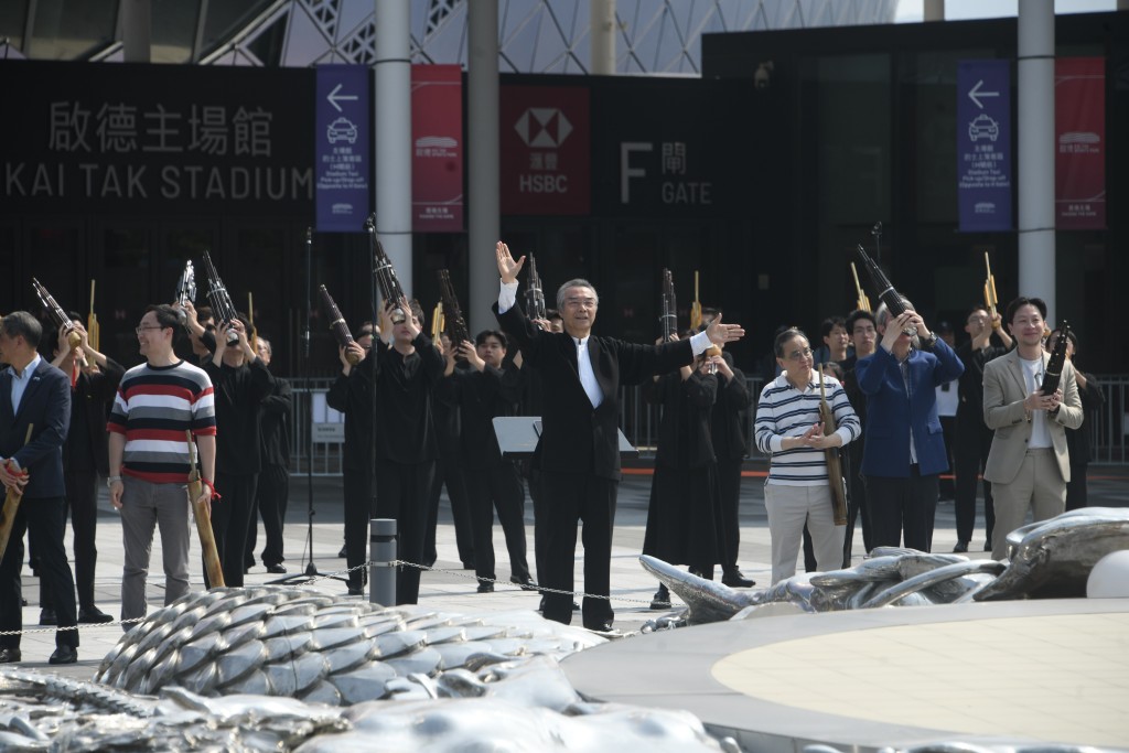 蔡健斌表示,體育園的整體運作參考及學習了旅遊業界近年提倡的「錯峰出行」概念。陳浩元攝 蔡健斌表示,體育園的整體運作參考及學習了旅遊業界近年提倡的「錯峰出行」概念。陳浩元攝
