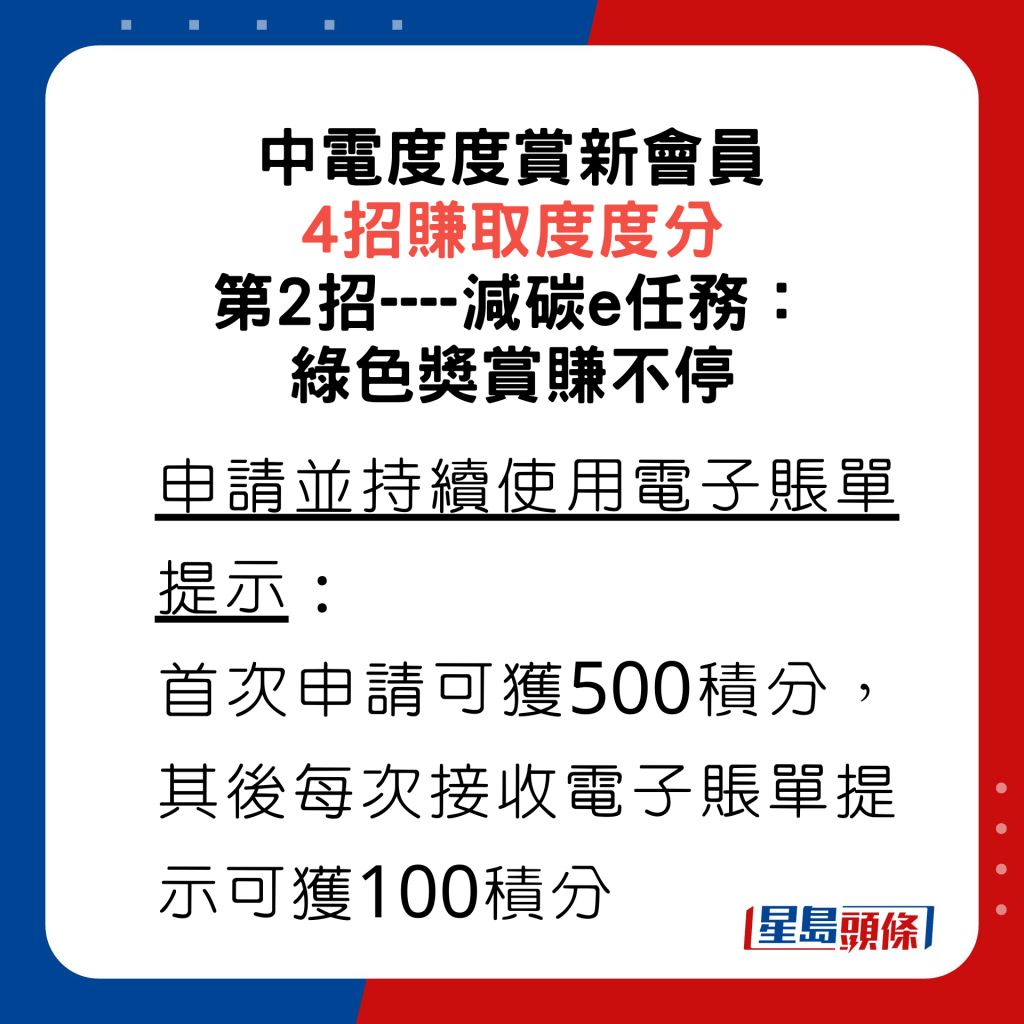 中電度度賞新會員 4招賺取度度分，第2招減碳e任務： 綠色獎賞賺不停