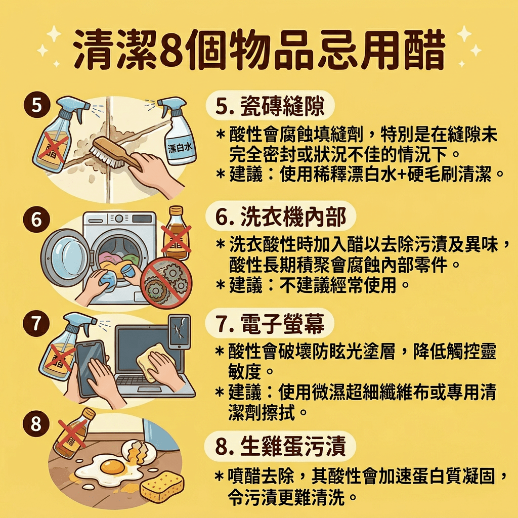 清潔8個物品忌用醋 清潔8個物品忌用醋
