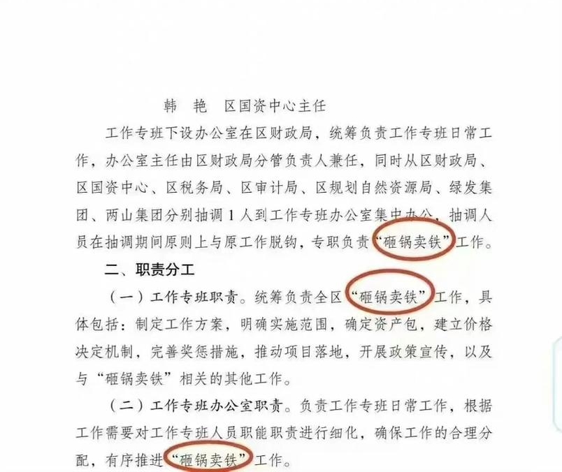 重庆市政府文件透露政府有「砸碢卖铁」专班。