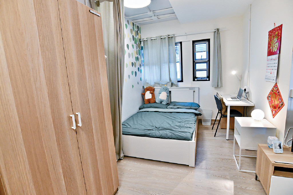 ■啟德的簡約公屋示範單位睡眠區。