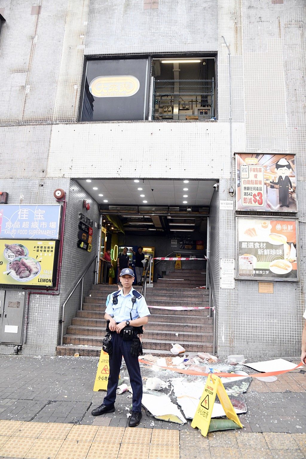 警方封鎖現場。徐裕民攝 警方封鎖現場。徐裕民攝