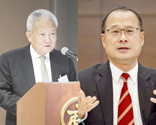 吳宏斌(左)與蔡冠深(右)。資料圖片