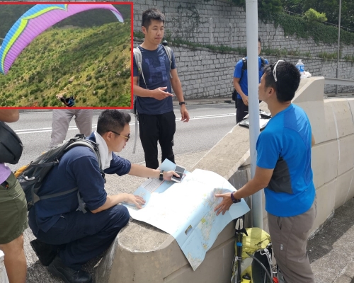 香港滑翔傘協會籲市民留意三色傘。梁國峰攝