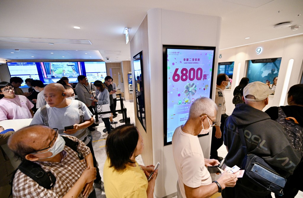 今期「幸運二金多寶」設有5,000萬港元金多寶。資料圖片