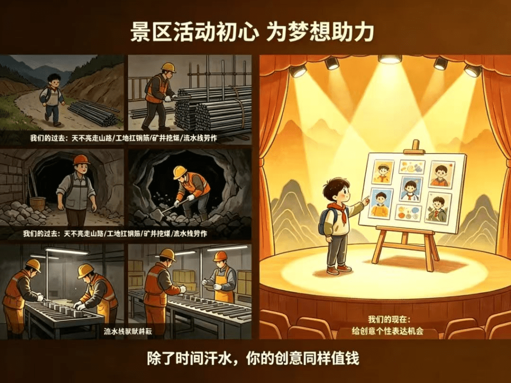 景區招募宣傳圖片。