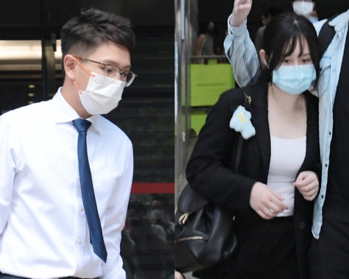 被告楊光智(左);被告湯嘉欣 (右)。