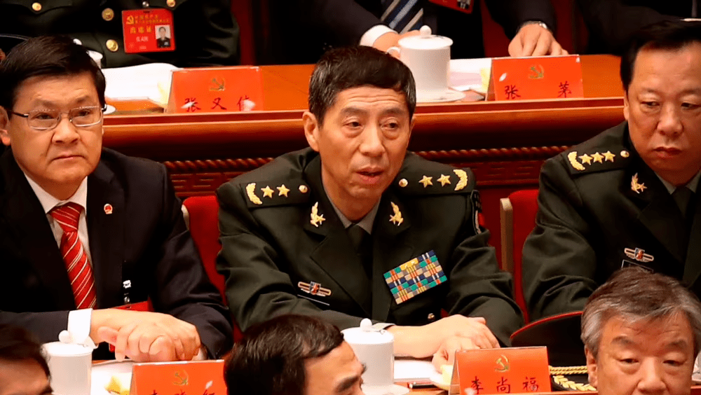 中國國防部長李尚福（中）。AP